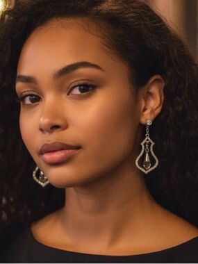 Swarovski Crystal Pave Chandelier Earrings